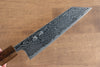 Seisuke Nami AUS10 Finition miroir Damas Bunka 180mm Manipuler Chêne - japanny-FR