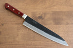 Seisuke Kuronashi Super Bleu Nashiji Kurouchi Gyuto  210mm Bois de pakka rouge Manipuler - japanny-FR