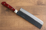 Seisuke Kuronashi Super Bleu Nashiji Kurouchi Nakiri  165mm Bois de pakka rouge Manipuler - japanny-FR