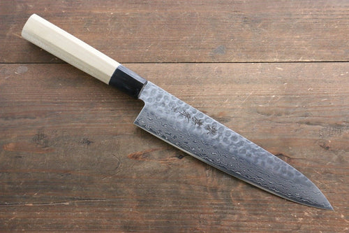 Sakai Takayuki AUS10 45 Couche de Damas Gyuto  210mm Magnolia Manipuler - japanny-FR