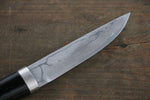Takeshi Saji Ichimonji Acier Blanc Damas couteau de chasseur  110mm Manipuler - japanny-FR