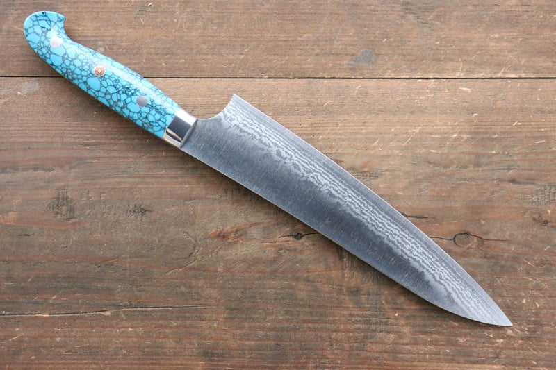 Yu Kurosaki SRS13 Damas Gyuto  210mm Turquoise Manipuler - japanny-FR