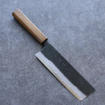 Kyohei  Shindo Acier Bleu Finition noire Nakiri  170mm Chêne vivant laqué Manipuler - japanny-FR