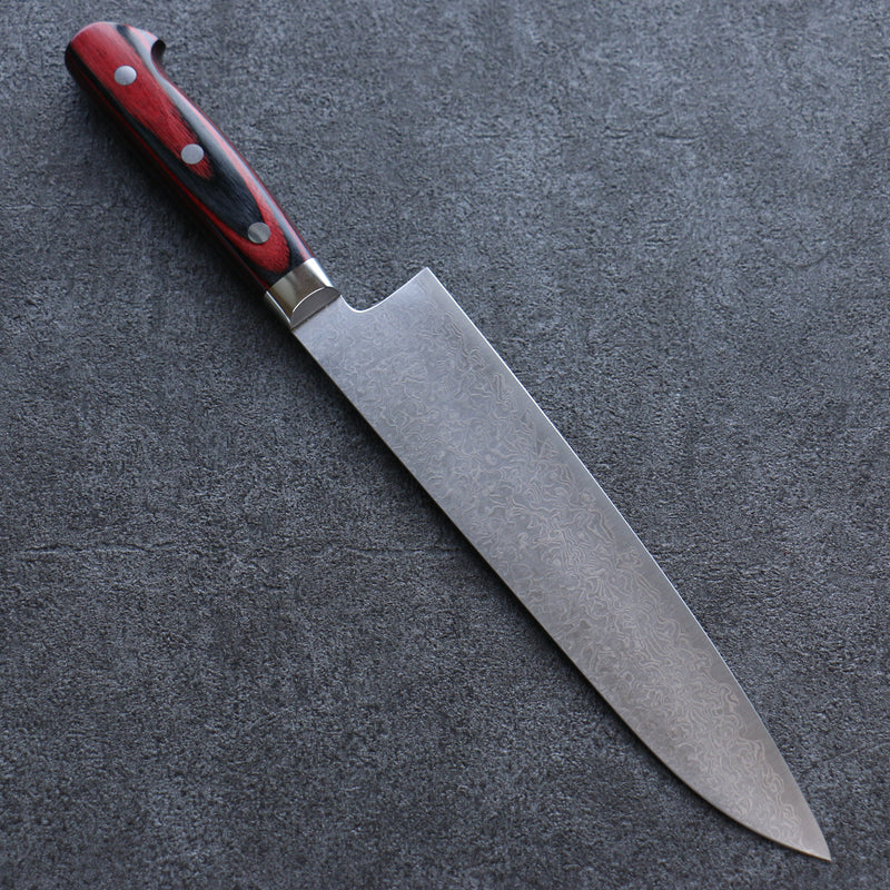 Yoshimi Kato VG10 Damas Migaki Polish Terminé Gyuto  210mm Bois de pakka rouge Manipuler - japanny-FR