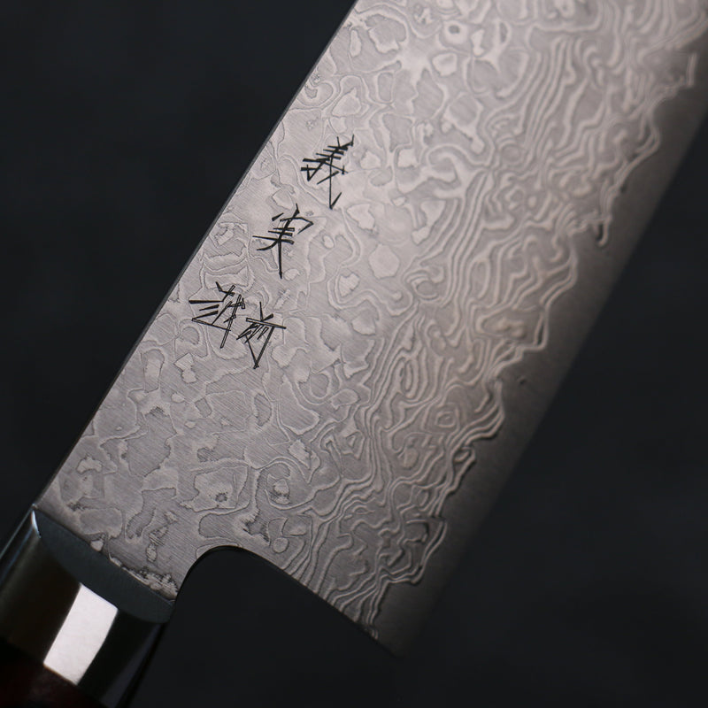 Yoshimi Kato VG10 Damas Migaki Polish Terminé Gyuto  210mm Bois de pakka rouge Manipuler - japanny-FR
