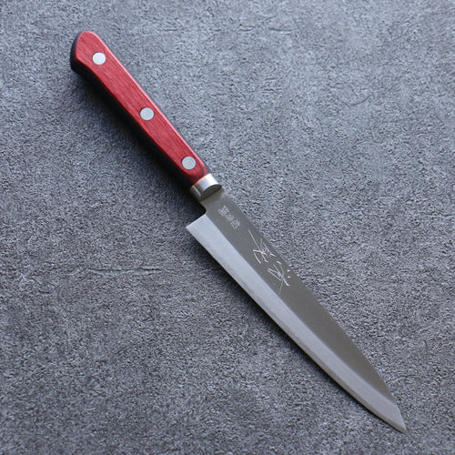 Seisuke Super Bleu Migaki Terminé Petite-utilité  145mm Bois de pakka rouge et noir Manipuler - japanny-FR