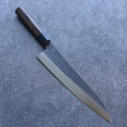 Shizu Gen VG10 Martelé Finition noire Gyuto  240mm Bois de Pakka marron Manipuler - japanny-FR