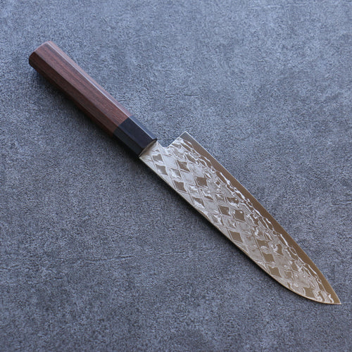 Seisuke AUS10 Miroir Croisé Santoku  180mm Bois de Pakka marron Manipuler - japanny-FR