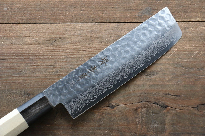 Sakai Takayuki AUS10 45 Couche de Damas Nakiri  160mm Magnolia Manipuler - japanny-FR