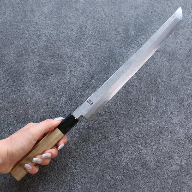 Kikuzuki Acier Blanc No.2 Nashiji Sakimaru Takohiki  270mm Magnolia Manipuler - japanny-FR