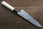 Shigeki Tanaka Acier Bleu No.2 17 Couche de Damas Damas Gyuto  180mm Magnolia Manipuler - japanny-FR