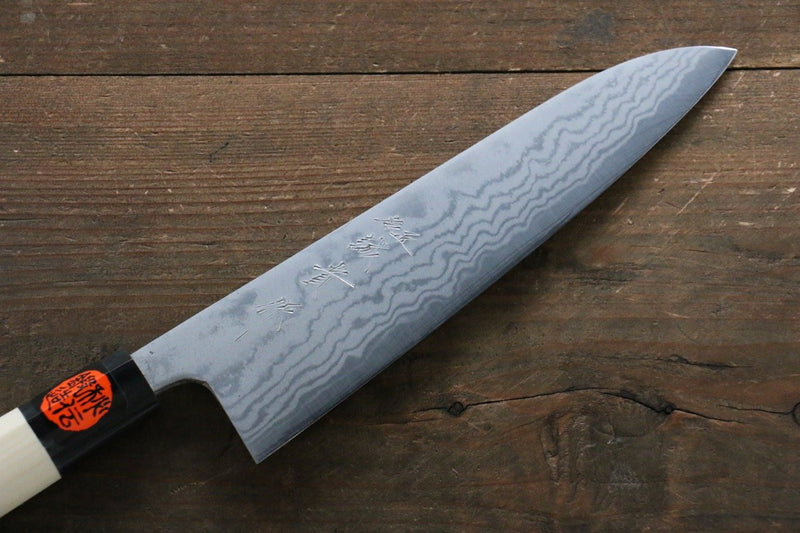 Shigeki Tanaka Acier Bleu No.2 17 Couche de Damas Damas Gyuto  180mm Magnolia Manipuler - japanny-FR