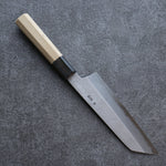 Kikuzuki Acier Blanc No.2 Nashiji Kiritsuke Santoku  180mm Magnolia Manipuler - japanny-FR