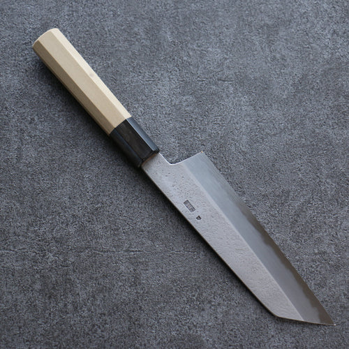 Kikuzuki Acier Blanc No.2 Nashiji Kiritsuke Santoku  180mm Magnolia Manipuler - japanny-FR