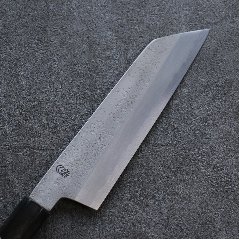 Kikuzuki Acier Blanc No.2 Nashiji Kiritsuke Santoku  180mm Magnolia Manipuler - japanny-FR