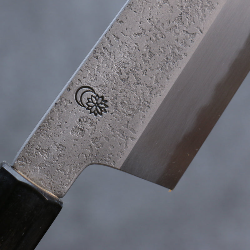 Kikuzuki Acier Blanc No.2 Nashiji Kiritsuke Santoku  180mm Magnolia Manipuler - japanny-FR