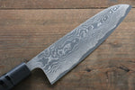 Takeshi Saji VG10 Damas noir Santoku  175mm peinture de noix de cajou(Noir) Manipuler - japanny-FR