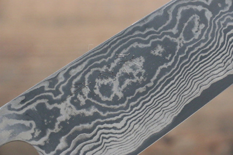Takeshi Saji VG10 Damas noir Santoku  175mm peinture de noix de cajou(Noir) Manipuler - japanny-FR