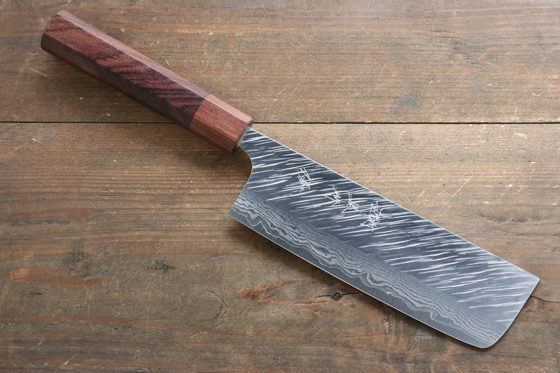 Yu Kurosaki Fujin VG10 Martelé Damas Nakiri  165mm Manipuler - japanny-FR