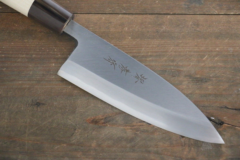 Sakai Takayuki Kasumitogi White Steel Kenrankarei engraving Deba - japanny-FR