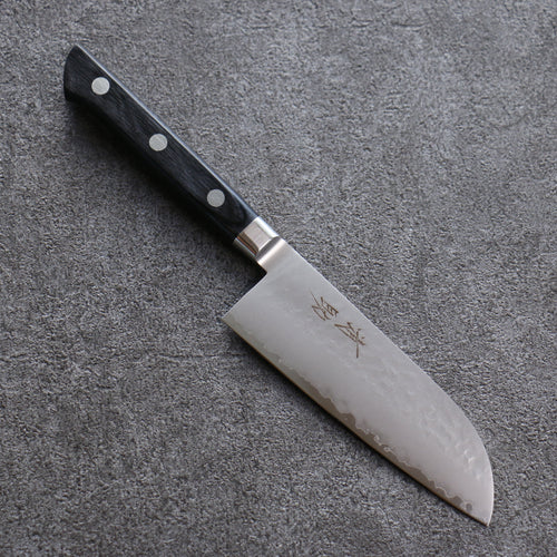 Seisuke VG5 Martelé Kasumitogi Santoku  120mm Bois de pakka noir Manipuler - japanny-FR