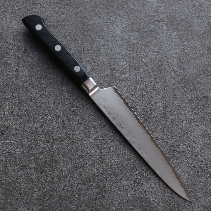 Seisuke VG5 Martelé Kasumitogi Petite-utilité  150mm Bois de pakka noir Manipuler - japanny-FR