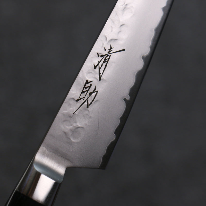 Seisuke VG5 Martelé Kasumitogi Petite-utilité  120mm Bois de pakka noir Manipuler - japanny-FR