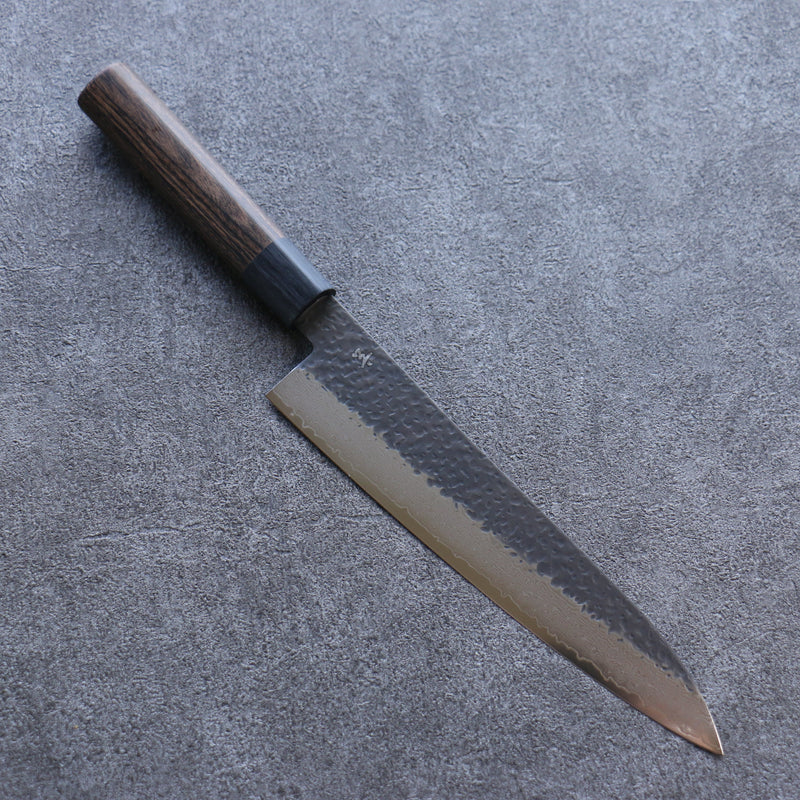 Shizu Gen VG10 Martelé Finition noire Gyuto  210mm Bois de Pakka marron Manipuler - japanny-FR