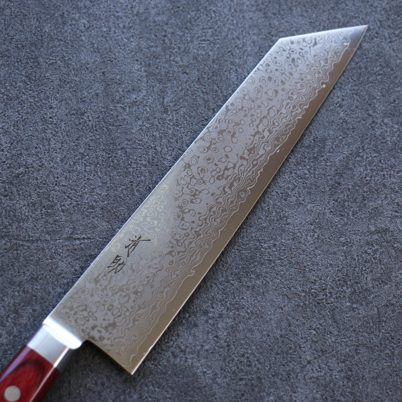 Seisuke VG10 33couche Finition miroir Damas Kirituke Gyuto  210mm Bois de pakka rouge Manipuler - japanny-FR