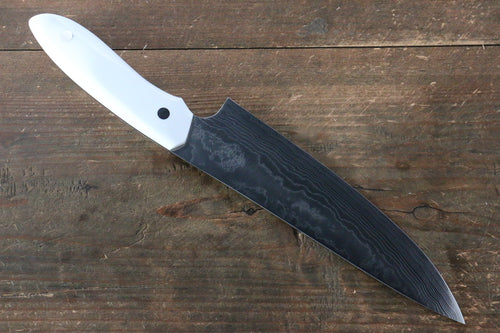 Takeshi Saji Coreless Finition en miroir Gyuto  180mm Pierre blanche Nomura Manipuler - japanny-FR