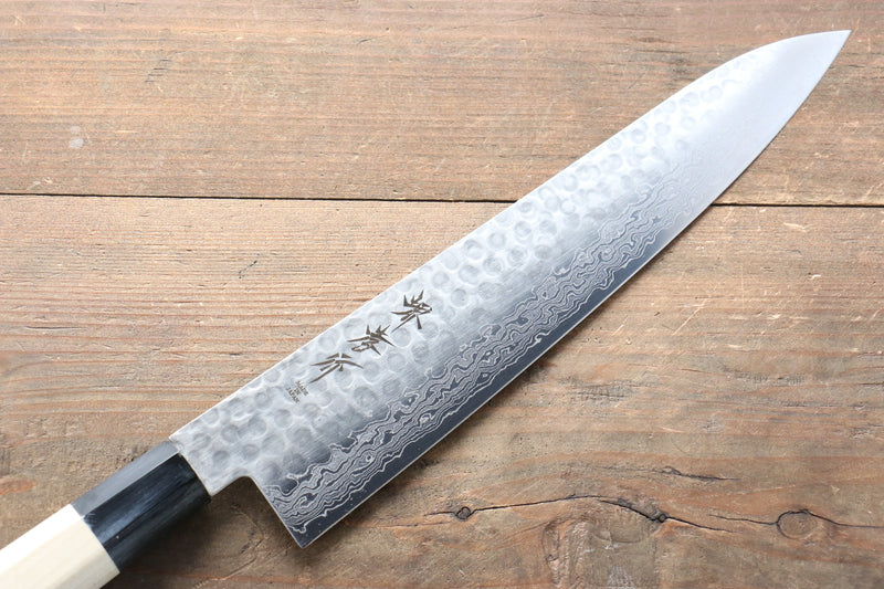 Sakai Takayuki AUS10 45 Couche de Damas Gyuto  240mm Magnolia Manipuler - japanny-FR