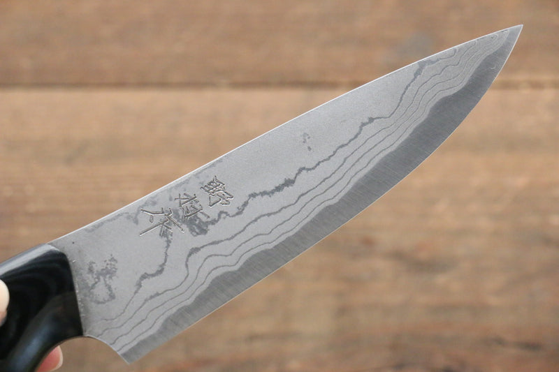 Kazuo Nomura Acier Blanc No.2 Damas Gyuto  120mm Micarta Manipuler - japanny-FR