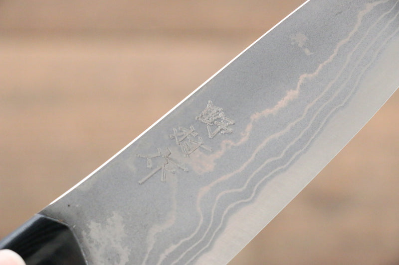 Kazuo Nomura Acier Blanc No.2 Damas Gyuto  120mm Micarta Manipuler - japanny-FR