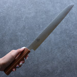 Shigeki Tanaka Majiro Acier argenté NO.3 couteau à pain  270mm Érable, Cerise, Noix Manipuler - japanny-FR