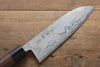 Kanetsune Acier Bleu No.2 Damas Santoku  165mm Shitan Manipuler - japanny-FR