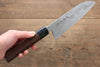 Kanetsune Acier Bleu No.2 Damas Santoku  165mm Shitan Manipuler - japanny-FR