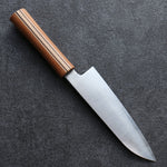 Shigeki Tanaka Majiro Acier argenté NO.3 Santoku  165mm Érable, Cerise, Noix Manipuler - japanny-FR