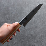 Shigeki Tanaka Majiro Acier argenté NO.3 Santoku  165mm Érable, Cerise, Noix Manipuler - japanny-FR