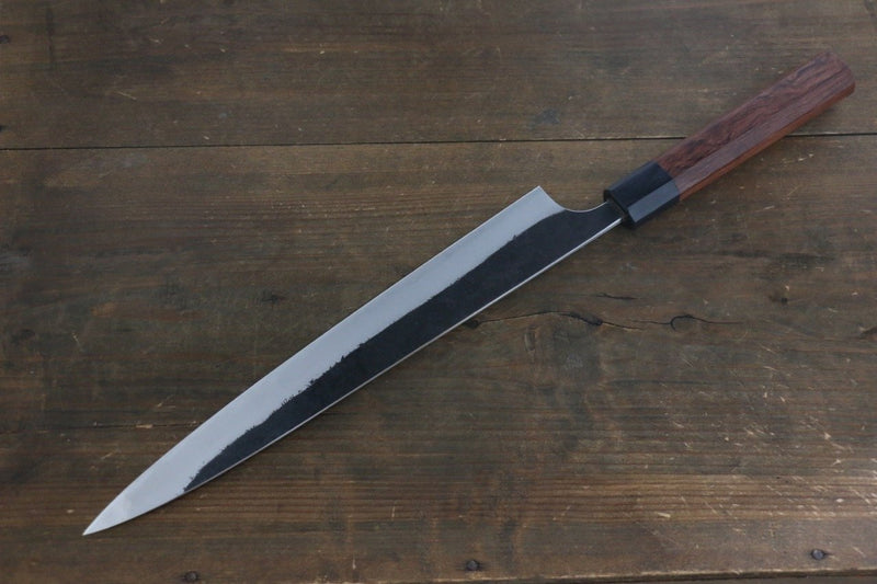 Yoshimi Kato Super Bleu Kurouchi Sujihiki  270mm Le Honduras noir Manipuler - japanny-FR