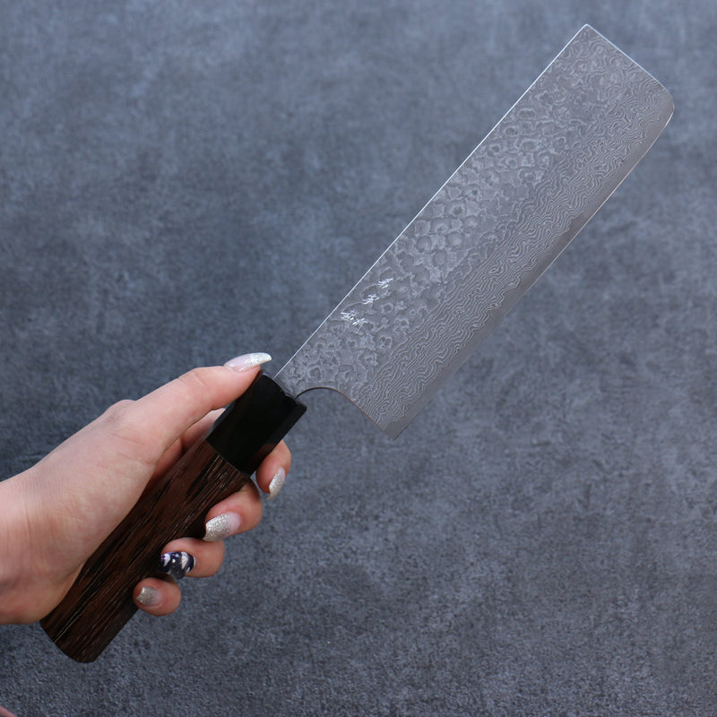 Yoshimi Kato VG10 Damas Nakiri  165mm Wenge Manipuler - japanny-FR