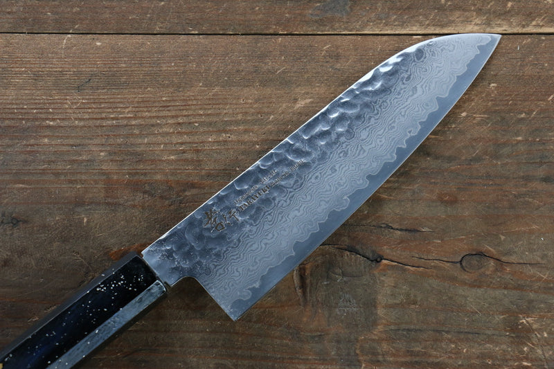 Sakai Takayuki VG10 33 Couche de Damas Santoku  170mm Chêne vivant laqué(Saiseki) Manipuler - japanny-FR