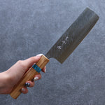 Yu Kurosaki Fujin SPG2 Martelé Nakiri  165mm Olivier(férule:turquoise avec anneau) Manipuler - japanny-FR