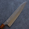 Yoshimi Kato Minamo R2/SG2 Martelé Gyuto  240mm Bois d'ébène Manipuler - japanny-FR