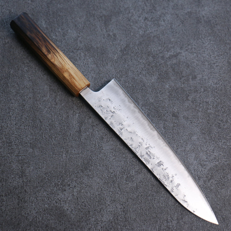 Seisuke SLD Washiji Gyuto Couteau Japonais 210mm Chêne brûlé Manipuler - japanny-FR