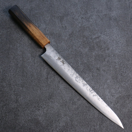 Seisuke SLD Washiji Sujihiki Couteau Japonais 240mm Chêne brûlé Manipuler - japanny-FR