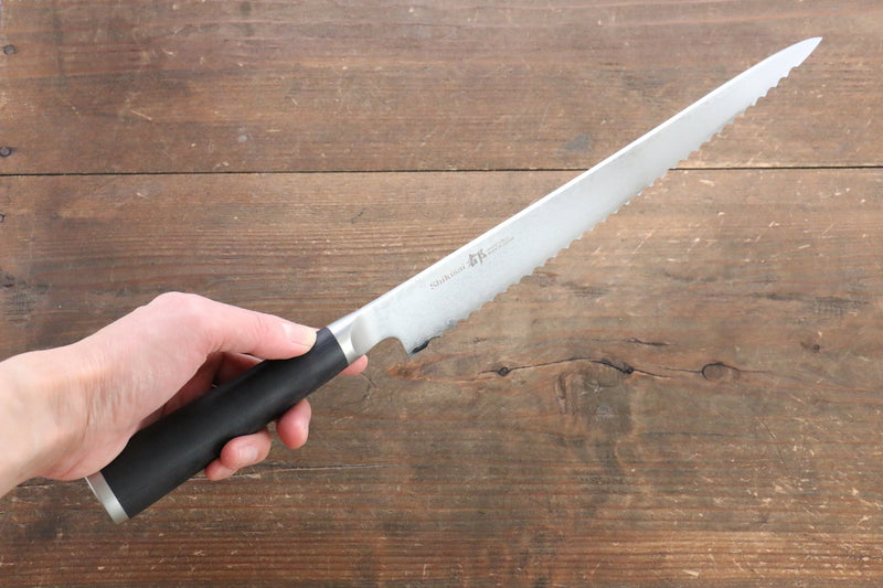 Miyako AUSB 33 Couche de Damas couteau à pain  240mm - japanny-FR