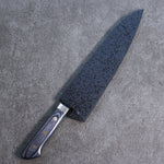 Seisuke Seiten Molybdene Gyuto Couteau Japonais 210mm bleu marine de pakka noir Manipuler avec Gaine - japanny-FR