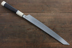 Sakai Takayuki Acier argenté NO.3 Damas Kiritsuke Yanagiba  300mm Ebène avec bague Manipuler Avec gaine - japanny-FR