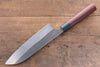 Shungo Ogata SG2 Kurouchi Finition noire Santoku  180mm Shitan Manipuler - japanny-FR