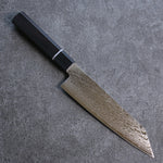 Seisuke AUS10 Miroir Croisé Bunka Couteau Japonais 180mm Bois de pakka noir Manipuler - japanny-FR